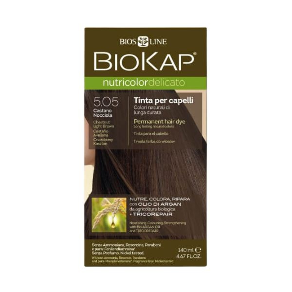 Biokap Nutricolor Delicato Tinta Per Capelli Colore 5.05 Castano Nocciola