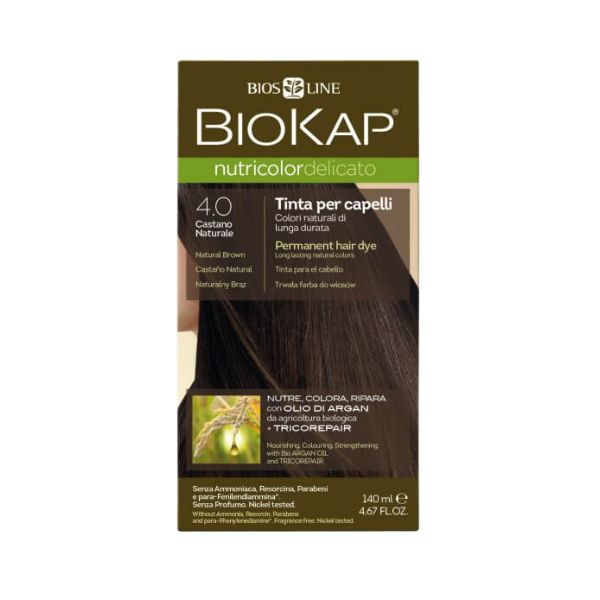 Biokap Nutricolor Delicato Tinta Per Capelli Colore 4.00 Castano Naturale