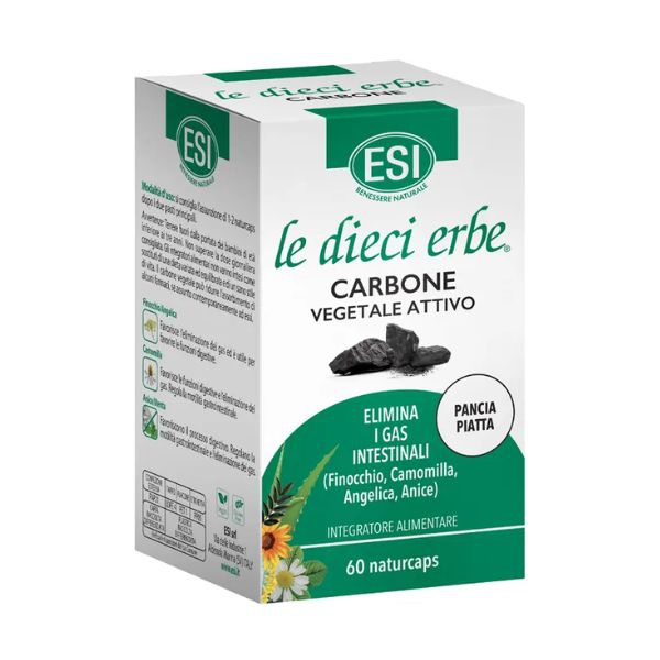 Esi Le Dieci Erbe Carbone Vegetale Attivo Integratore Alimentare 60 Naturcaps