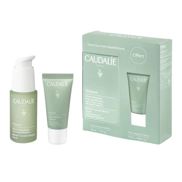 Caudalie Cofanetto Vinopure Anti-Imperfezioni Siero 30 ml + Fluido Viso 15 ml