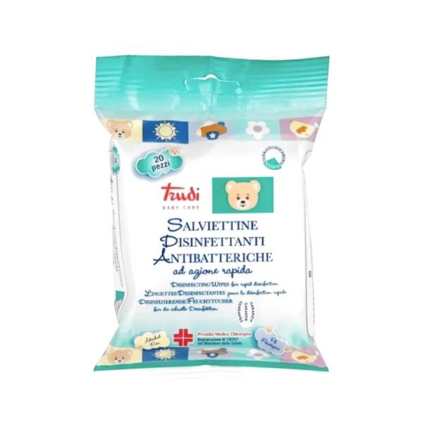 Trudi Baby Care Salviettine Disinfettanti Antibatteriche 20 Pezzi