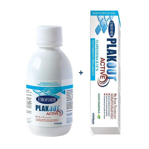 Emoform Plakout Act0,12% Collutorio + Dentifricio