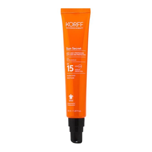 Korff Sun Secret Fluido Solare Viso Anti age Spf15 50 ml