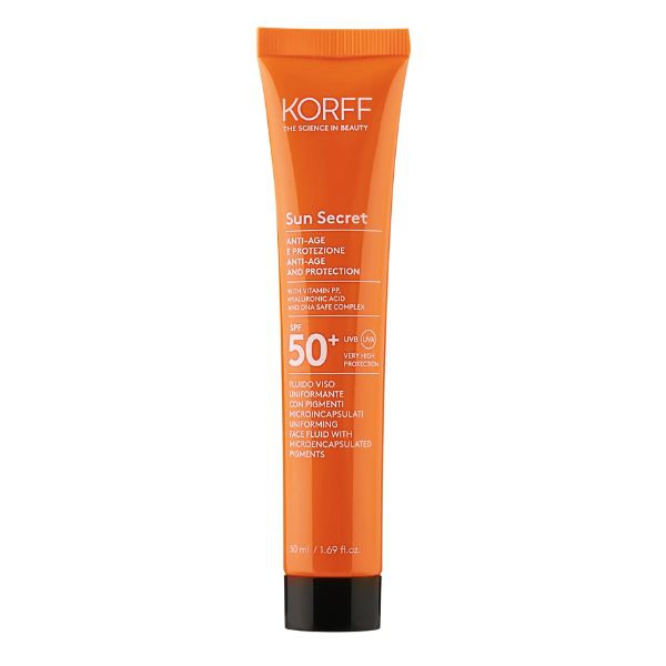 Korff Sun Secret Fluido Viso Uniformante Colorato SPF50+ 02 Dark