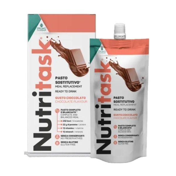Nutritask Pasto Sostitutivo Gusto Cioccolato Senza Glutine 2x220 g