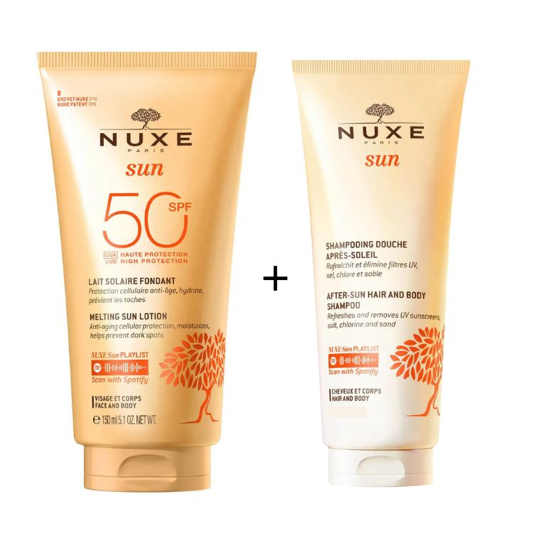 Nuxe Sun Latte Solare SPF50 150 ml + Shampoo Doccia Doposole 100 ml