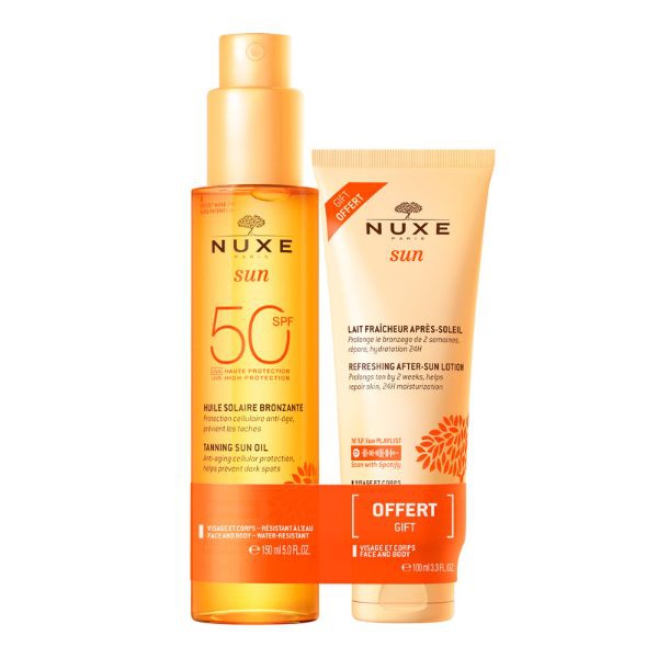 Nuxe Sun Olio Solare Spf50 + Latte Doposole 100 ml