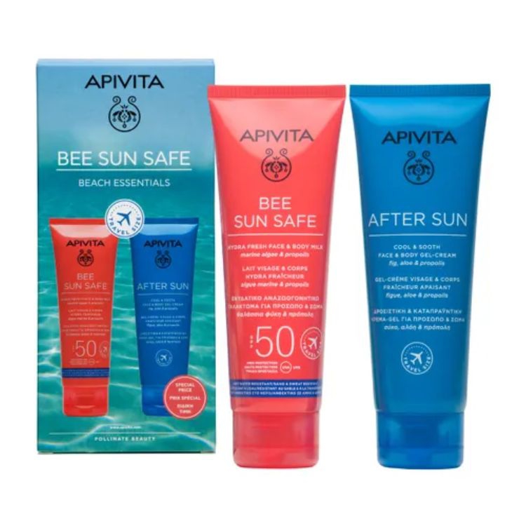 Apivita Bee Sun Safe Beach Essentials Solare SPF50 100 ml + Doposole 100 ml