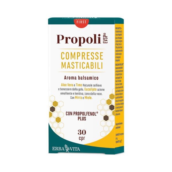 Erba Vita Propoli EVSP Integratore Alimentare 30 Compresse Masticabili