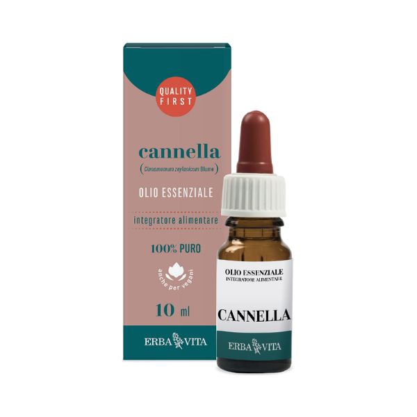 Erba Vita Cannella Olio Essenziale per il Metabolismo dei Carboidrati 10 ml