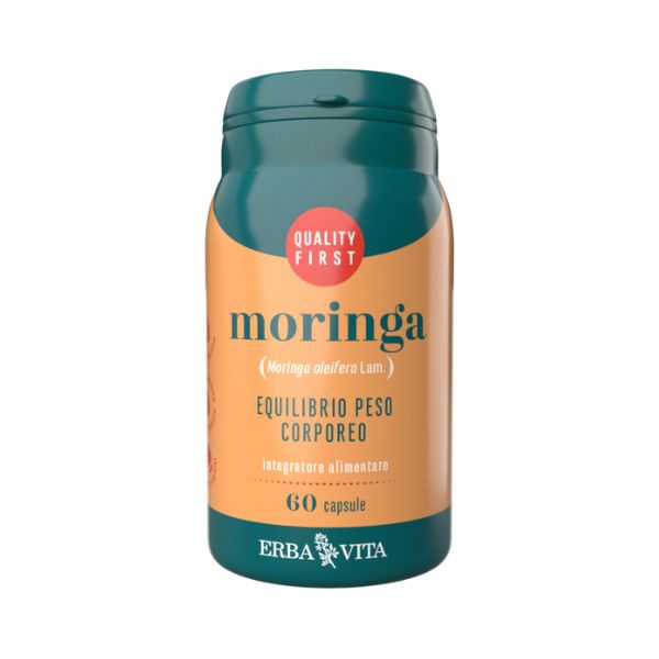 Erba Vita Moringa Integratore per Favorire l Equilibrio del Peso Corporeo 60 Cps