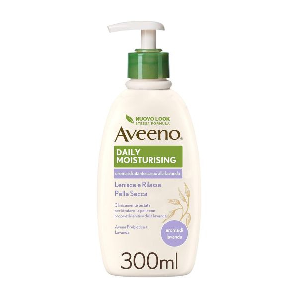 Aveeno Crema Idratante Corpo al Profumo di Lavanda 300 ml