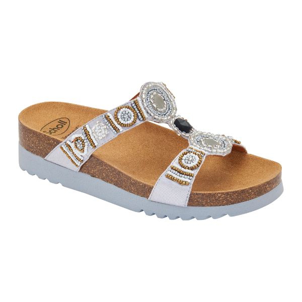 Dr.Scholl's Sandalo New Bogota' Bianco e Oro n.38