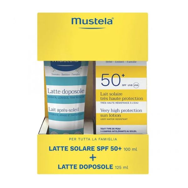 Mustela Latte Solare SPF50+ 100ml + Doposole Idratante Lenitivo 125 ml
