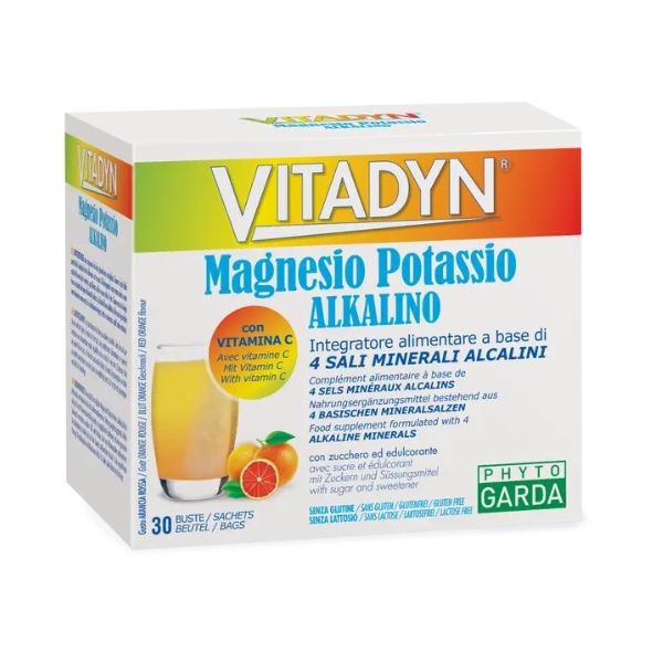 Vitadyn Magnesio Potassio Alkalino Integratore di Sali Minerali 30 Bustine