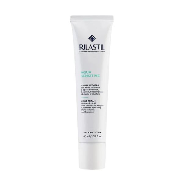 Rilastil Aqua Sensitive Crema Viso Leggera con Acido Ialuronico 40 ml