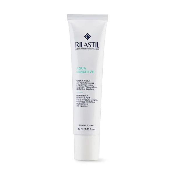 Rilastil Aqua Sensitive Crema Viso Ricca con Acido Ialuronico 40 ml