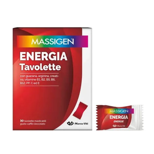 Massigen Energia Integratore Alimentare 30 Tavolette Masticabili