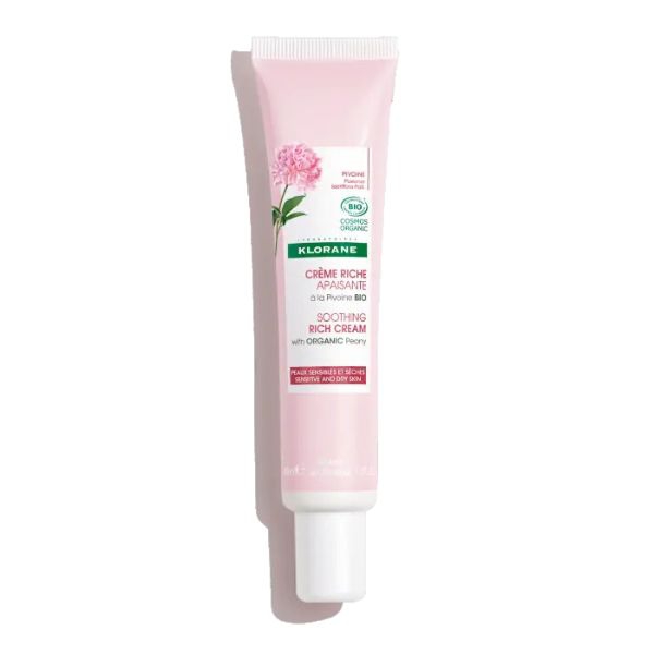 Klorane Crema Ricca Lenitiva alla Peonia Bio Pelle Sensibile/Secca 40 ml