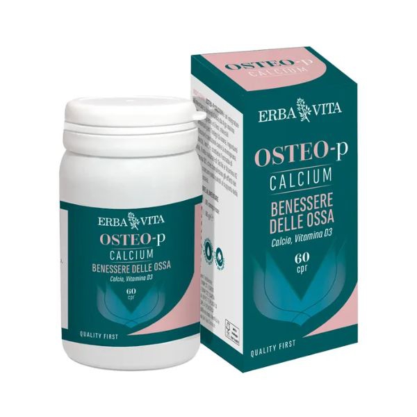 Erba Vita Osteo-P Calcium Integratore per le Ossa 60 Compresse