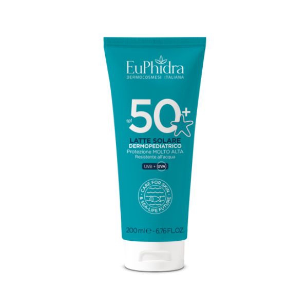 Euphidra Ka Latte Solare per Bambini SPF50 Resistente all'Acqua 200 ml