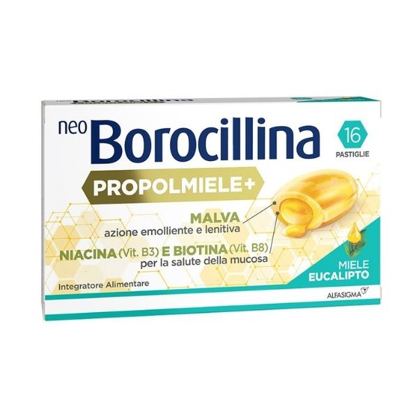 Neoborocillina Propolmiele   Miele Eucalipto 16 Pastiglie