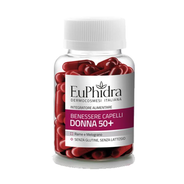 Euphidra Benessere Capelli Donna Integratore Alimentare 50+ 60 Capsule