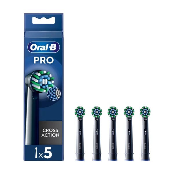 Oral-B Testine Di Ricambio Pro Cross Action Black 5 Pezzi