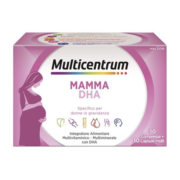 Multicentrum Mamma Dha Integratore Multivitaminico per la Gravidanza 30+30
