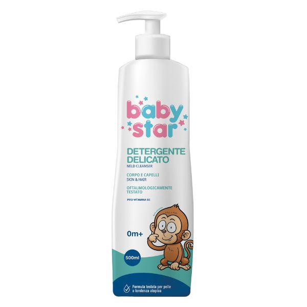 Babystar Detergente Delicato 2 in 1 Per Corpo e Capelli 0m+ 500 ml