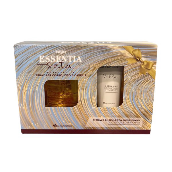 Montefarmaco Vapo Essentia Seta Cofanetto Olio Secco   Crema Mani