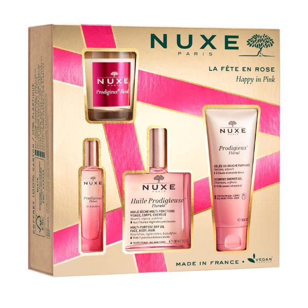 Nuxe Cofanetto Huile Prodigieuse Florale Olio+Profumo+Gel Doccia+Candela