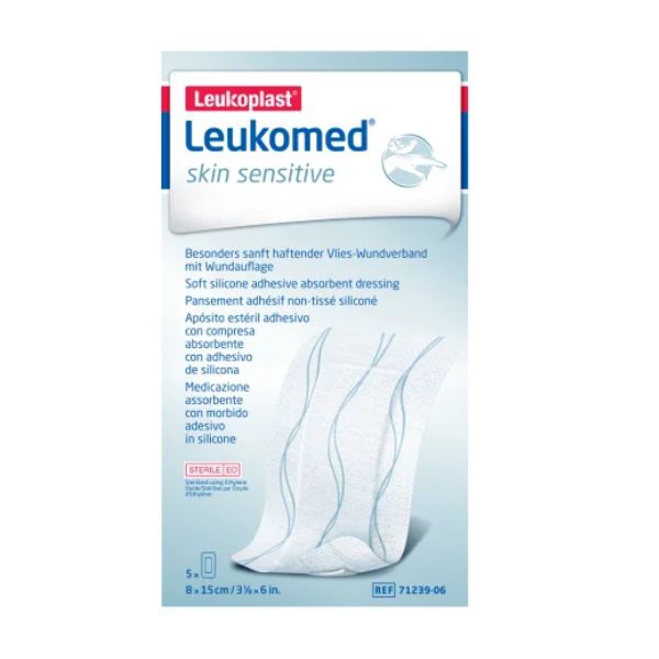 Leukoplast Leukomed Skin Sensitive Medicazione Adesiva Sterile 8 X 15cm 5 Pezzi