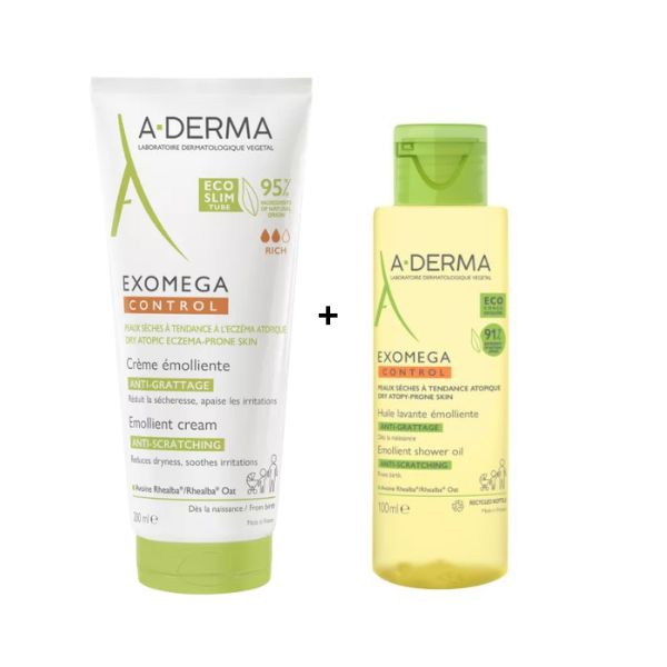 Aderma Exomega Crema Emolliente 200 ml   Olio Lavante Emolliente 100 ml