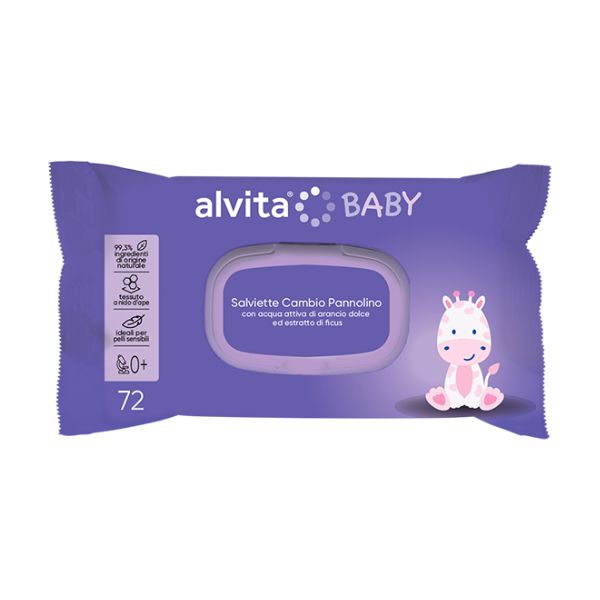 Alvita Salviette Cambio Pannolino 72 Pezzi