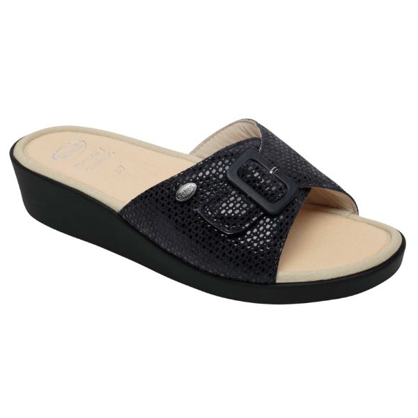 Dr.scholl's Mango Sandalo da Donna Con Tomaia in Pelle Scamosciata Colore Blu Navy N.41
