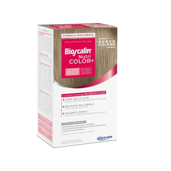 Bioscalin Nutricolor Plus Colorazione Capelli Permanente 8,01 Biondo Chiaro Freddo