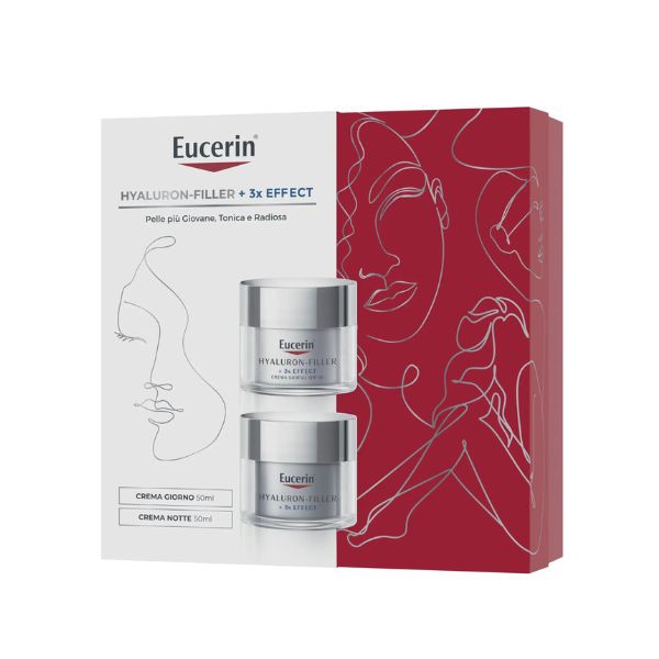 Eucerin Cofanetto Natale Hyaluron-Filler Crema Giorno SPF30 50ml + Crema Notte 50ml