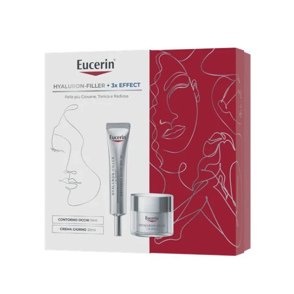 Eucerin Cofanetto Natale Hyaluron-Filler Crema Giorno SPF30 + Contorno Occhi SPF15