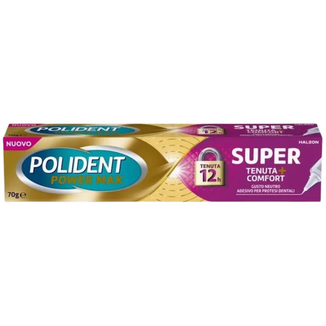 Polident Power Max Super Adesivo per Protesi Dentale 70 g