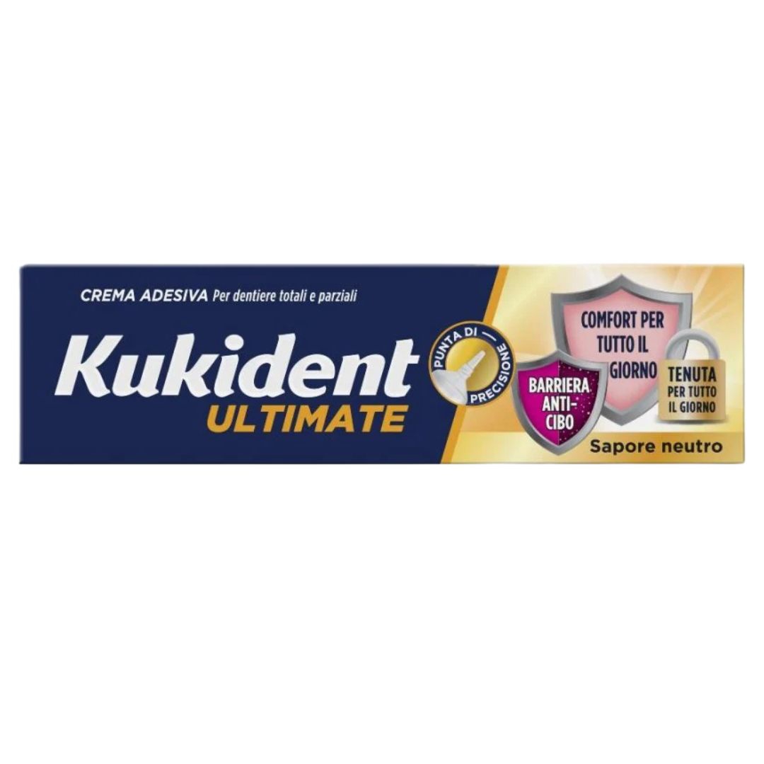 Kukident Ultimate Adesivo Neutro per Protesi Dentali 40 g