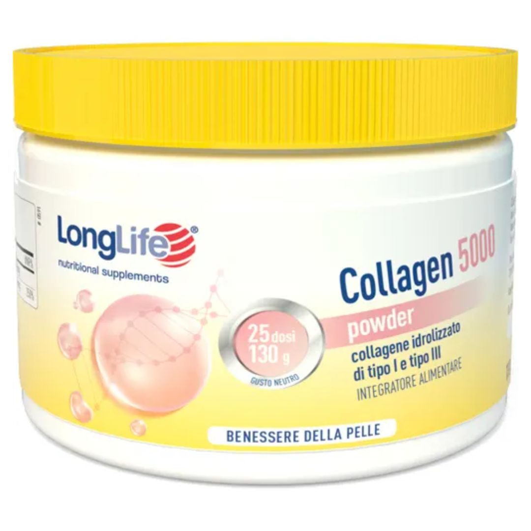 LongLife Collagen 5000mg Integratore di Collagene in Polvere