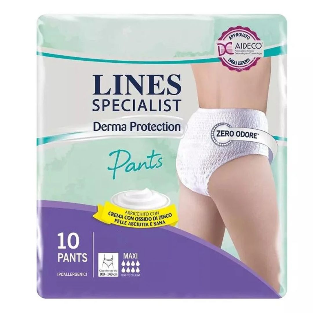 Lines Specialist Derm Pants Max Mutandine Assorbenti Taglia M 10 Pezzi