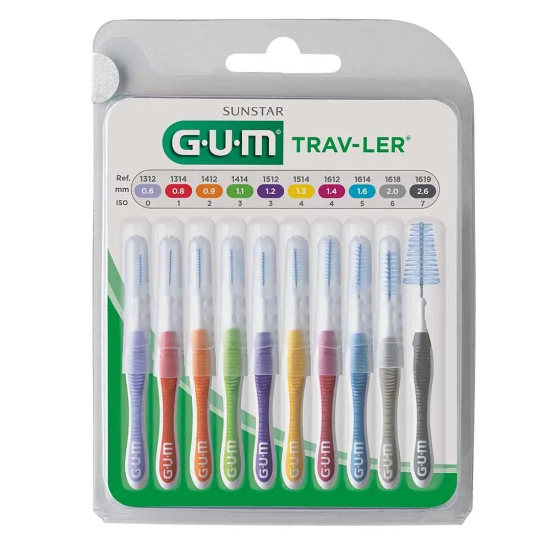 GUM Trav-Ler Scovolini Interdentali per Igiene Completa 10 Pezzi Misura 16