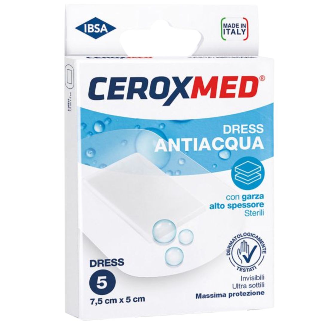 Ceroxmed Cerotti Impermeabili Antiacqua per Ferite 7,5x5 cm