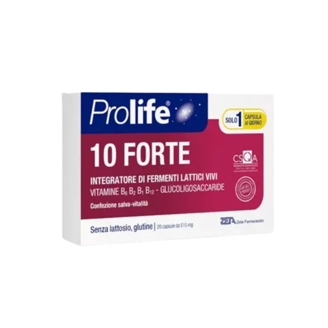 Prolife 10 Forte Integratore Probiotico per Benessere Intestinale 20 Capsule