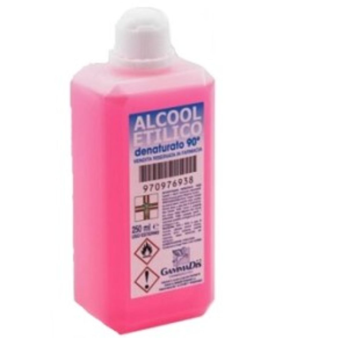Alcool Etilico Denaturato al 90% per Uso Disinfettante e Industriale 250 ml