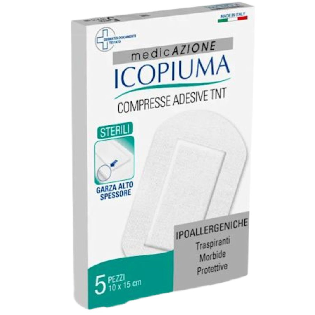 Compresse Adesive in TNT 10x12 cm Confezione da 5 Pezzi