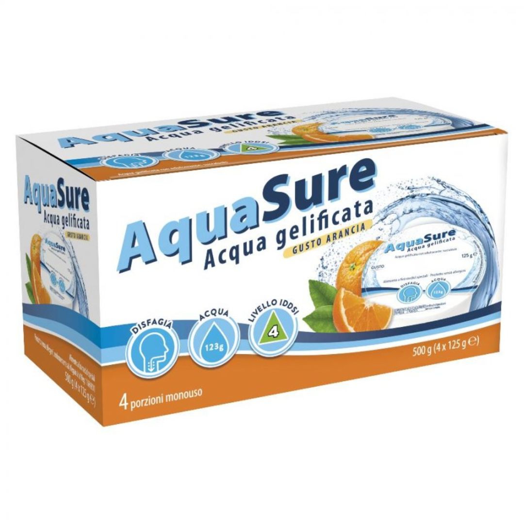 Aquasure Acqua Ge/Edulcorata alla Fragola 4 Pezzi
