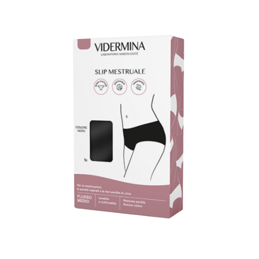 Vidermina Slip Mestruale Riutilizzabile Taglia M colore Nero 1 Slip